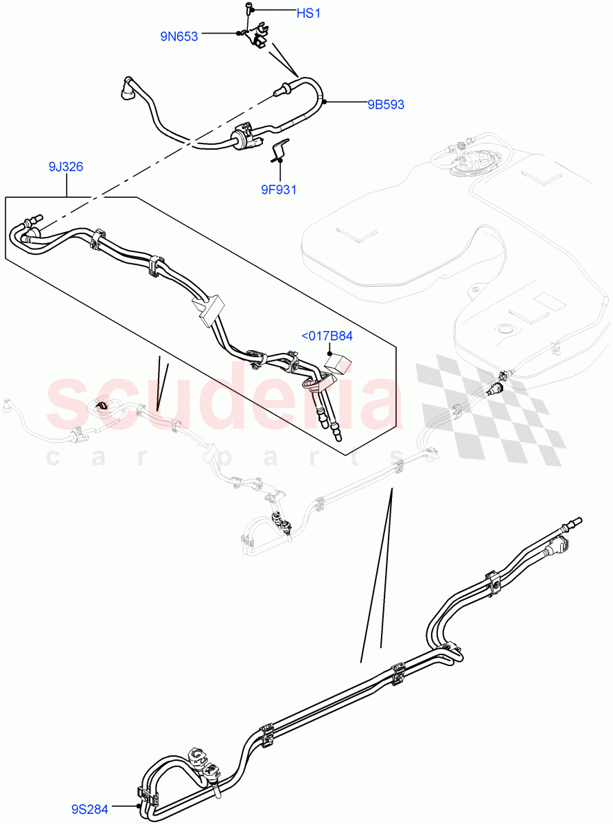 Fuel Lines (Front) (3.0L DOHC GDI SC V6 PETROL, (-) "CDN/USA", Less FFV- (Ethanol) Fuel, (-) "KOR") of Land Rover Land Rover Range Rover Sport (2014+) [3.0 DOHC GDI SC V6 Petrol]