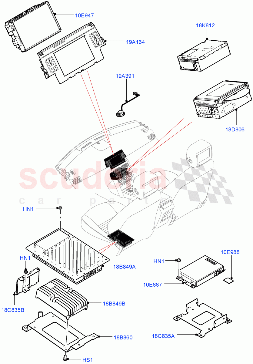 Audio Equipment - Original Fit(Changsu (China))((V)FROMFG000001,(V)TOKG446856) of Land Rover Land Rover Discovery Sport (2015+) [2.0 Turbo Diesel]