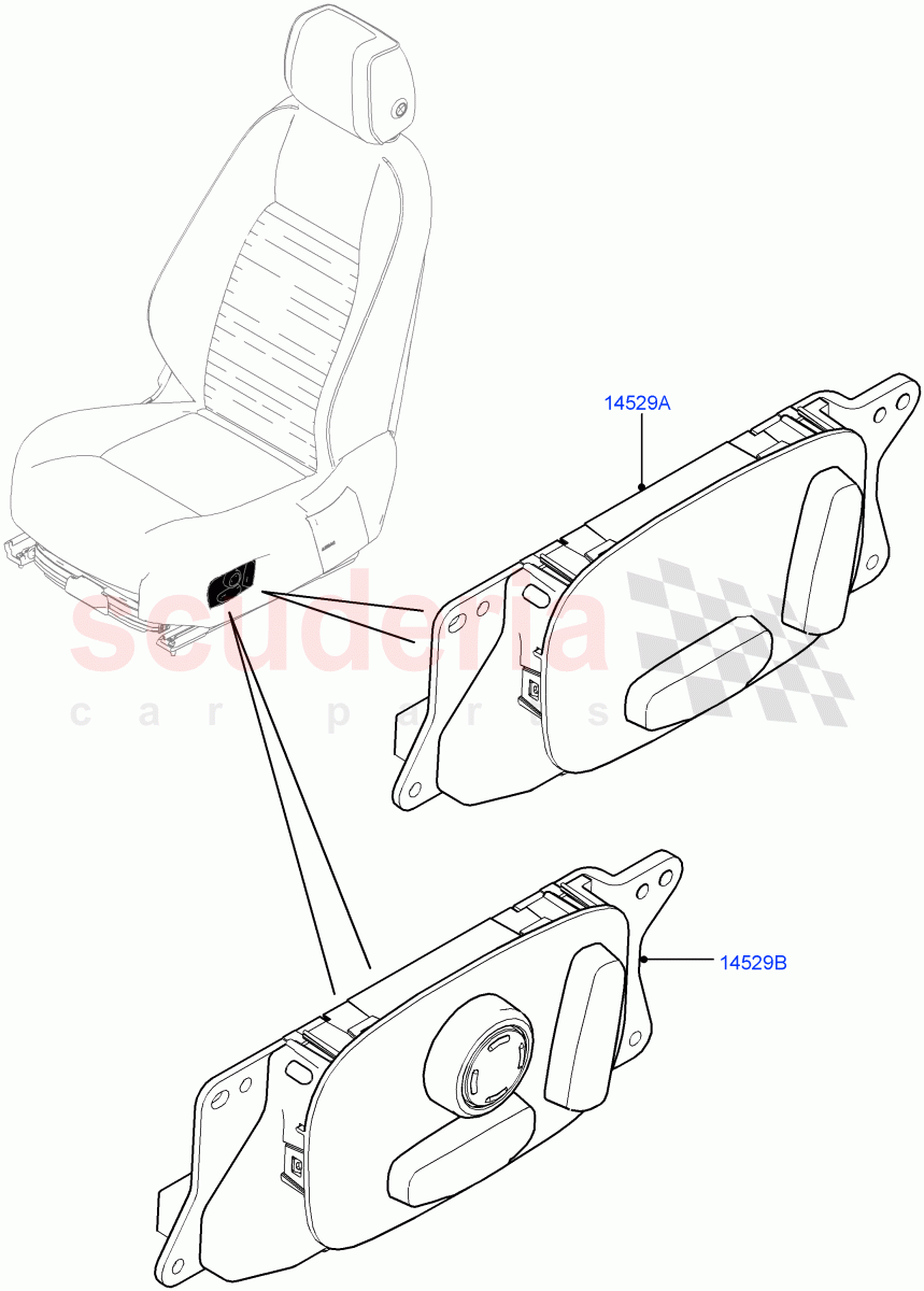 Switches(Seats)(Electric Front Seat Adj Non-Memory,Halewood (UK),Driver/Pass Elec Fr Seat Adj/Memory)((V)TOHH999999) of Land Rover Land Rover Discovery Sport (2015+) [2.0 Turbo Petrol GTDI]