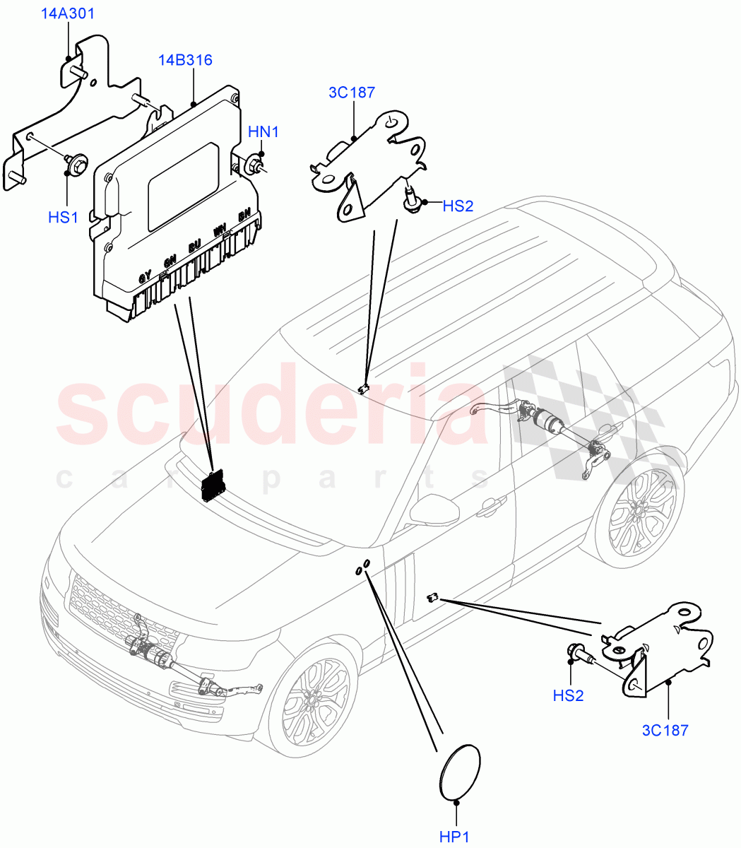 Active Anti-Roll Bar System(Controls/Electrics)(With ACE Suspension)((V)TOJA999999) of Land Rover Land Rover Range Rover (2012-2021) [2.0 Turbo Petrol GTDI]