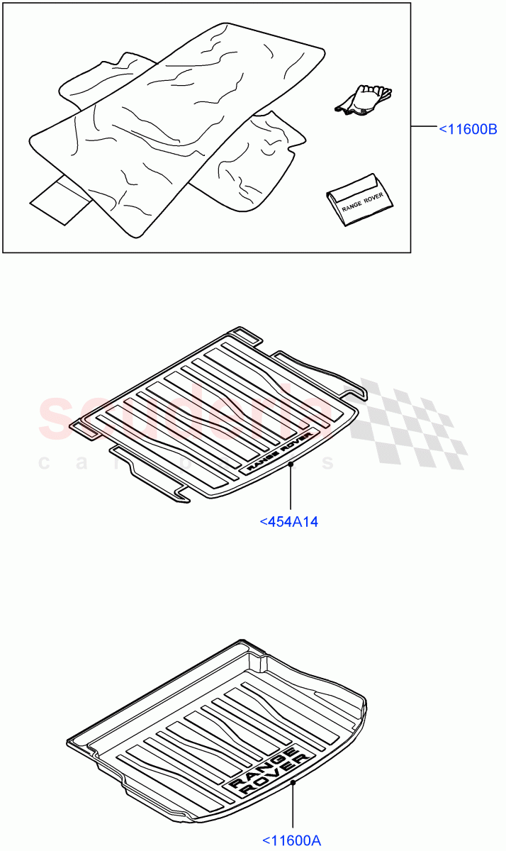 Loadspace Protection Mats(Accessory)(Halewood (UK),Itatiaia (Brazil)) of Land Rover Land Rover Range Rover Evoque (2012-2018) [2.0 Turbo Petrol AJ200P]