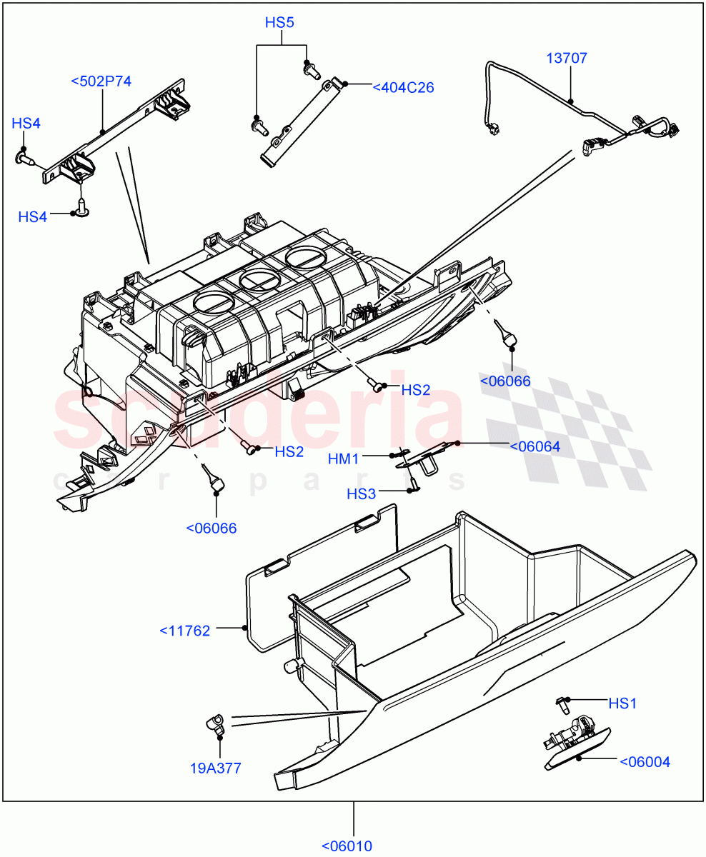 Glove Box (Itatiaia (Brazil)) ((V) FROMGT000001) of Land Rover Land Rover Range Rover Evoque (2012-2018) [2.0 Turbo Petrol AJ200P]