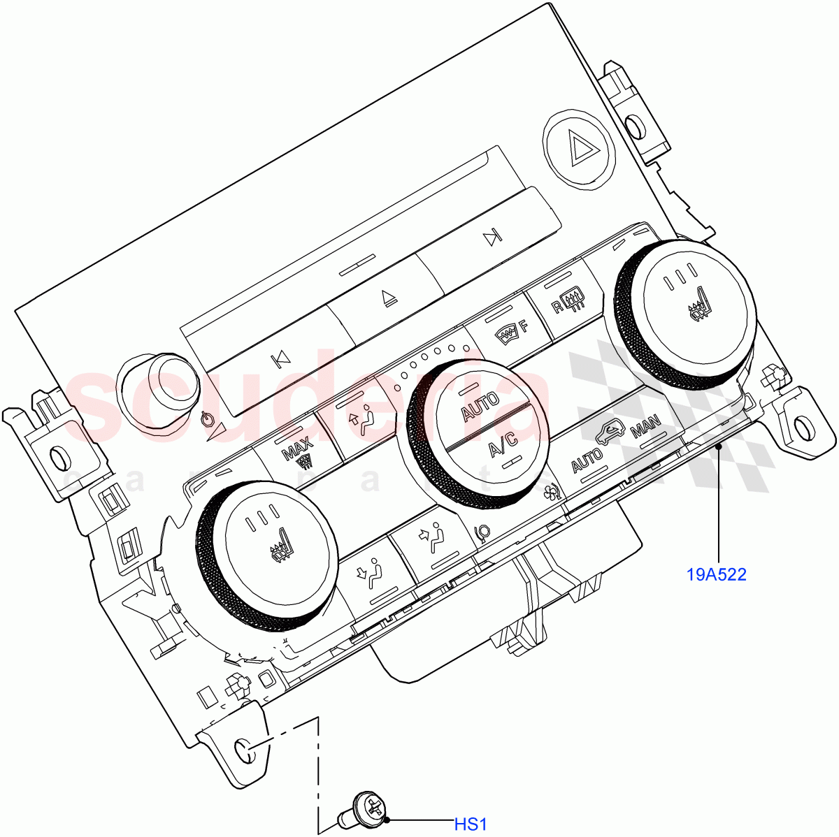 Heater & Air Conditioning Controls (Itatiaia (Brazil)) ((V) FROMGT000001) of Land Rover Land Rover Range Rover Evoque (2012-2018) [2.0 Turbo Petrol GTDI]