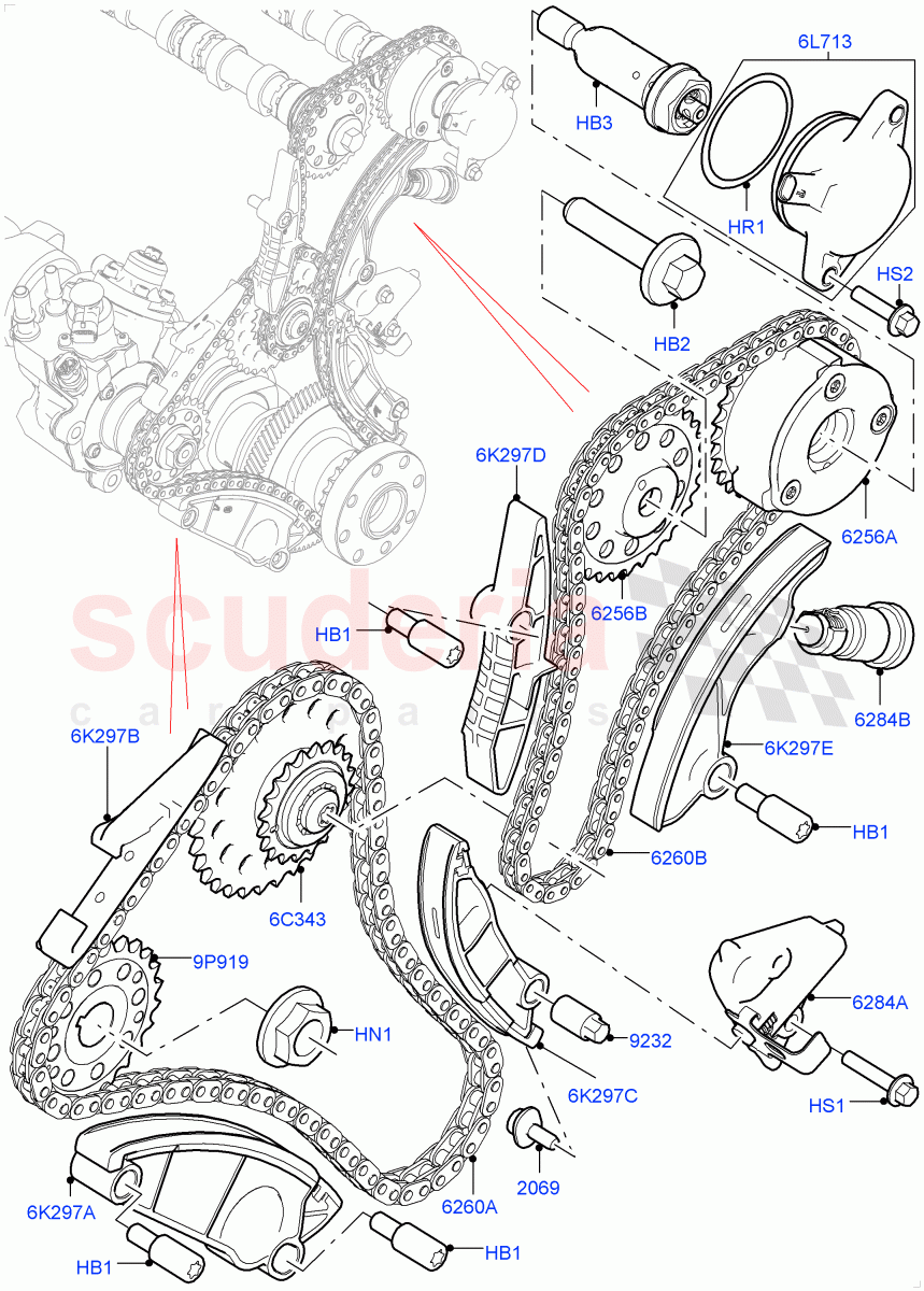 Timing Gear(2.0L AJ20D4 Diesel Mid PTA,Halewood (UK),2.0L AJ20D4 Diesel LF PTA,2.0L AJ20D4 Diesel High PTA) of Land Rover Land Rover Range Rover Evoque (2019+) [2.0 Turbo Diesel]