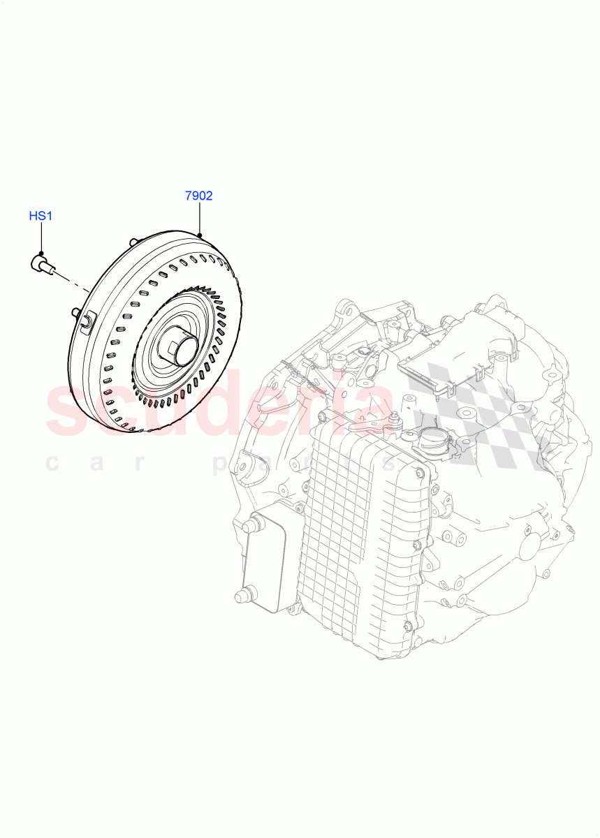 Converter(1.5L AJ20P3 Petrol High,8 Speed Automatic Trans 8G30,Changsu (China),1.5L AJ20P3 Petrol High PHEV) of Land Rover Land Rover Range Rover Evoque (2019+) [2.0 Turbo Diesel AJ21D4]