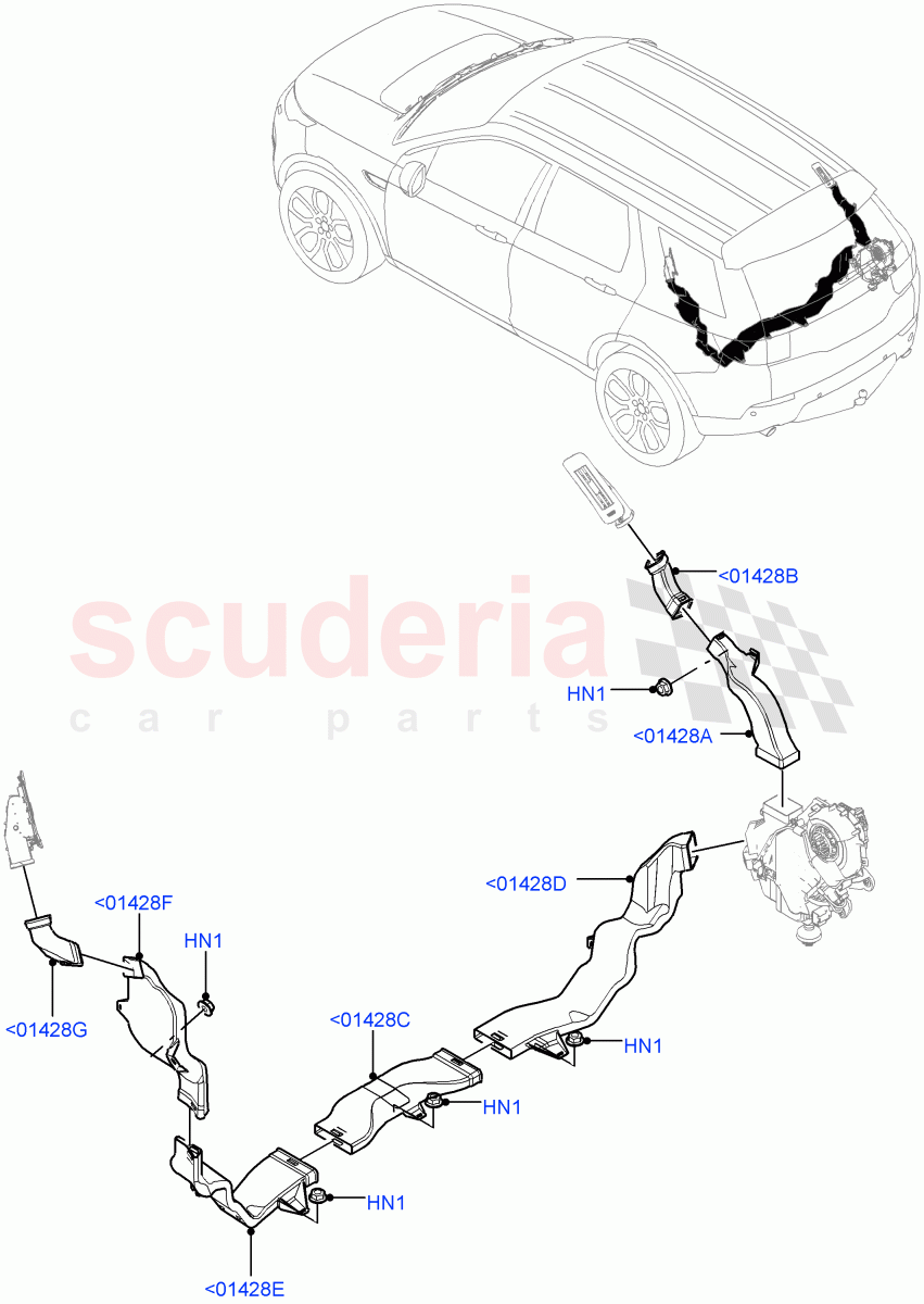 Air Vents, Louvres And Ducts(Internal Components)(Itatiaia (Brazil),Climate Control - Chiller Unit)((V)FROMGT000001) of Land Rover Land Rover Discovery Sport (2015+) [2.0 Turbo Diesel]