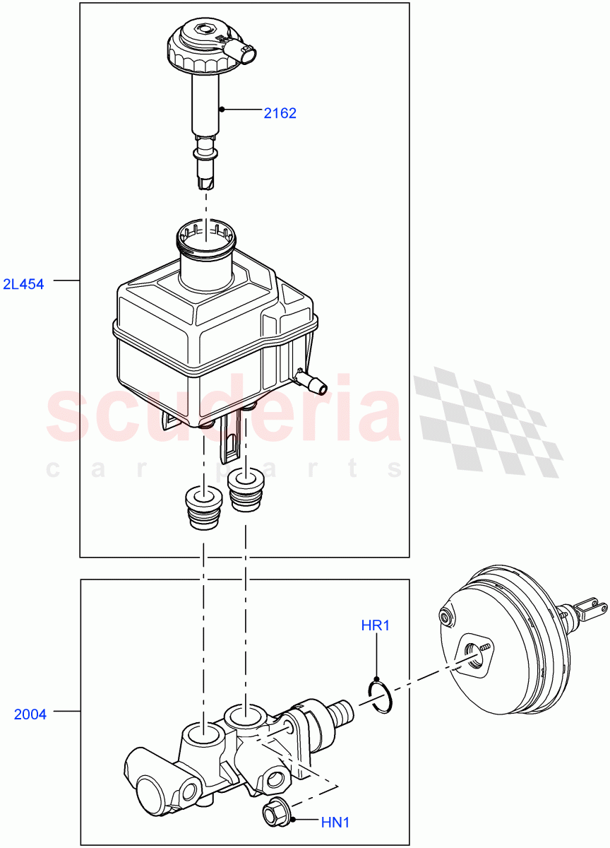 Master Cylinder - Brake System((V)TO9A999999) of Land Rover Land Rover Range Rover Sport (2005-2009) [3.6 V8 32V DOHC EFI Diesel]