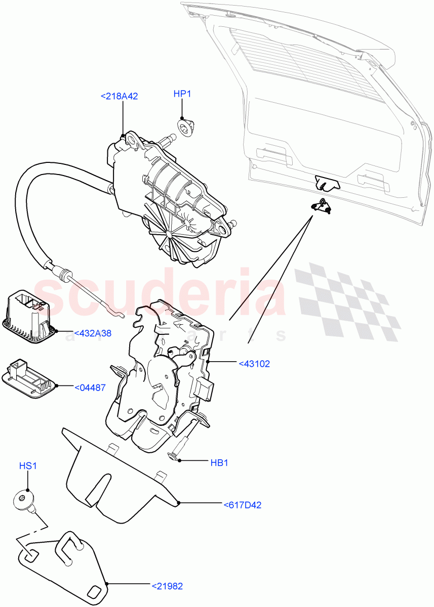 Luggage Compt/Tailgte Lock Controls of Land Rover Land Rover Range Rover Sport (2014+) [2.0 Turbo Diesel]