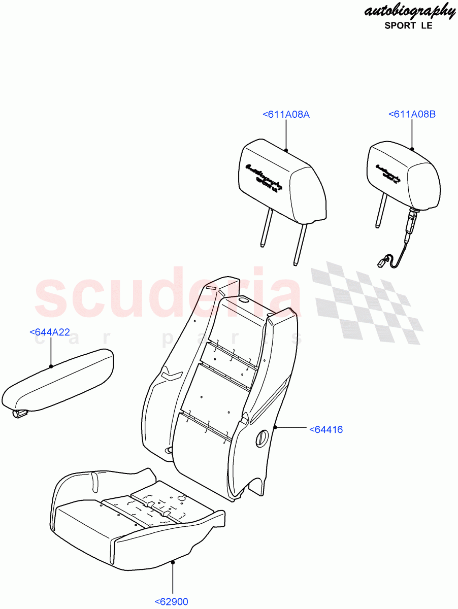 Front Seat Covers(Autobiography Sport LE)(Windsor (M-L))((V)FROMCA000001) of Land Rover Land Rover Range Rover Sport (2010-2013) [5.0 OHC SGDI NA V8 Petrol]