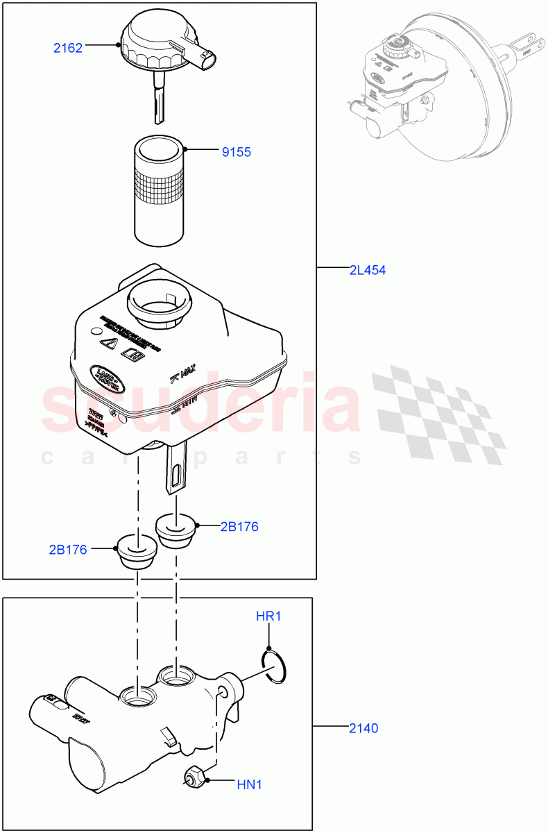 Master Cylinder - Brake System of Land Rover Land Rover Range Rover (2012-2021) [3.0 Diesel 24V DOHC TC]