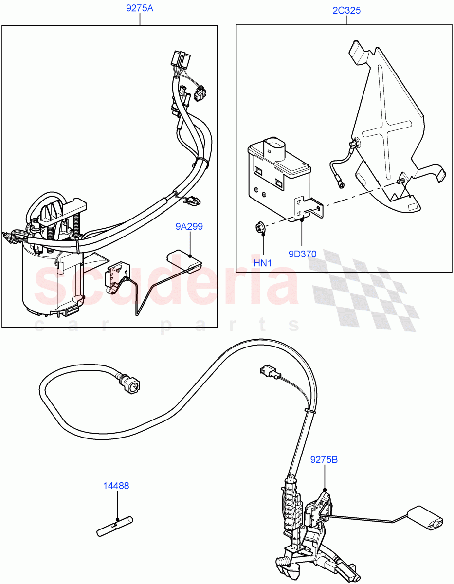 Fuel Pump And Sender Unit(5.0L OHC SGDI SC V8 Petrol - AJ133)((V)FROMAA000001) of Land Rover Land Rover Range Rover (2010-2012) [5.0 OHC SGDI SC V8 Petrol]