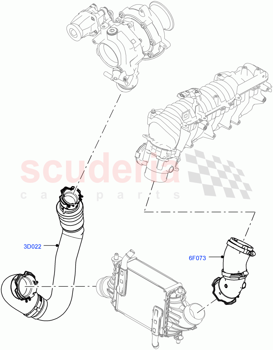 Intercooler/Air Ducts And Hoses (2.0L AJ21D4 Diesel Mid) ((V) FROMMA000001) of Land Rover Land Rover Range Rover Velar (2017+) [2.0 Turbo Diesel AJ21D4]