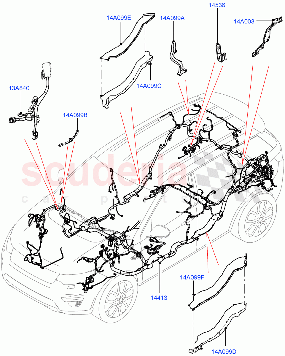 Electrical Wiring - Engine And Dash(Mega Harness)(Changsu (China))((V)FROMKG446857) of Land Rover Land Rover Discovery Sport (2015+) [2.0 Turbo Petrol GTDI]