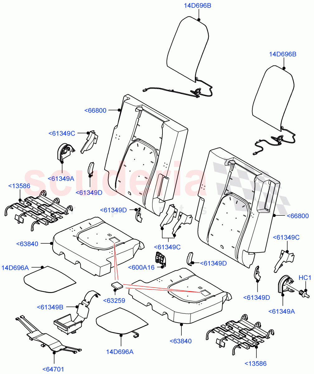 Rear Seat Pads/Valances & Heating(With 3rd Row Double Seat) of Land Rover Land Rover Defender (2020+) [2.0 Turbo Diesel]