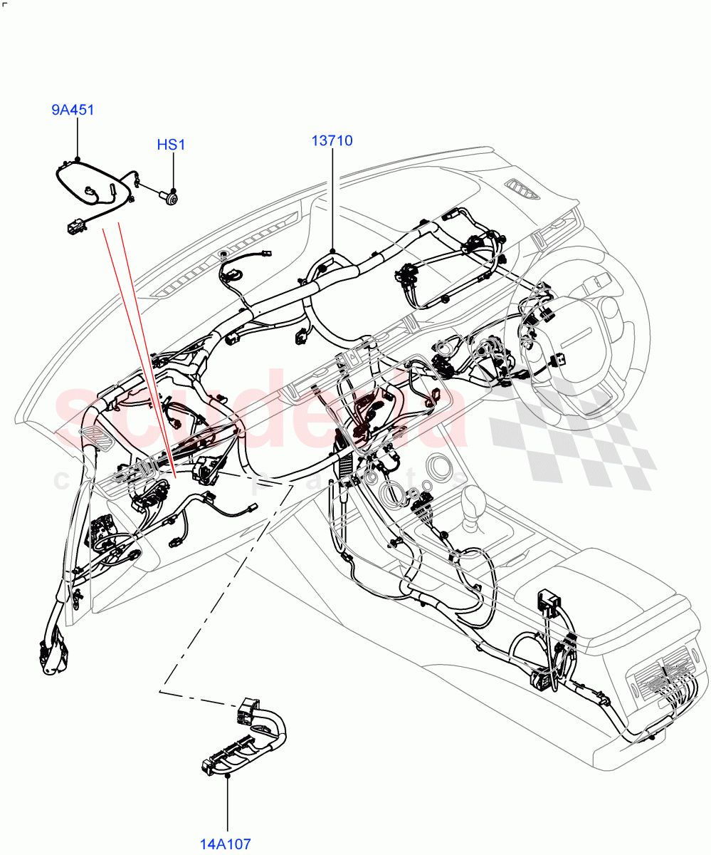 Facia Harness (Itatiaia (Brazil)) of Land Rover Land Rover Range Rover Evoque (2019+) [2.0 Turbo Petrol AJ200P]