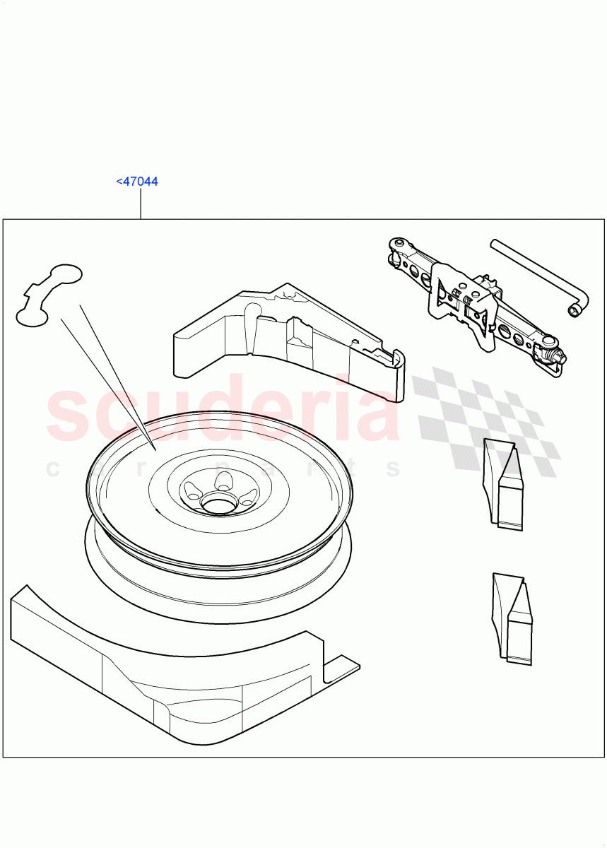 Accessory Wheels(Accessory, Spare wheel kit)(Halewood (UK),Itatiaia (Brazil)) of Land Rover Land Rover Discovery Sport (2015+) [2.0 Turbo Petrol GTDI]