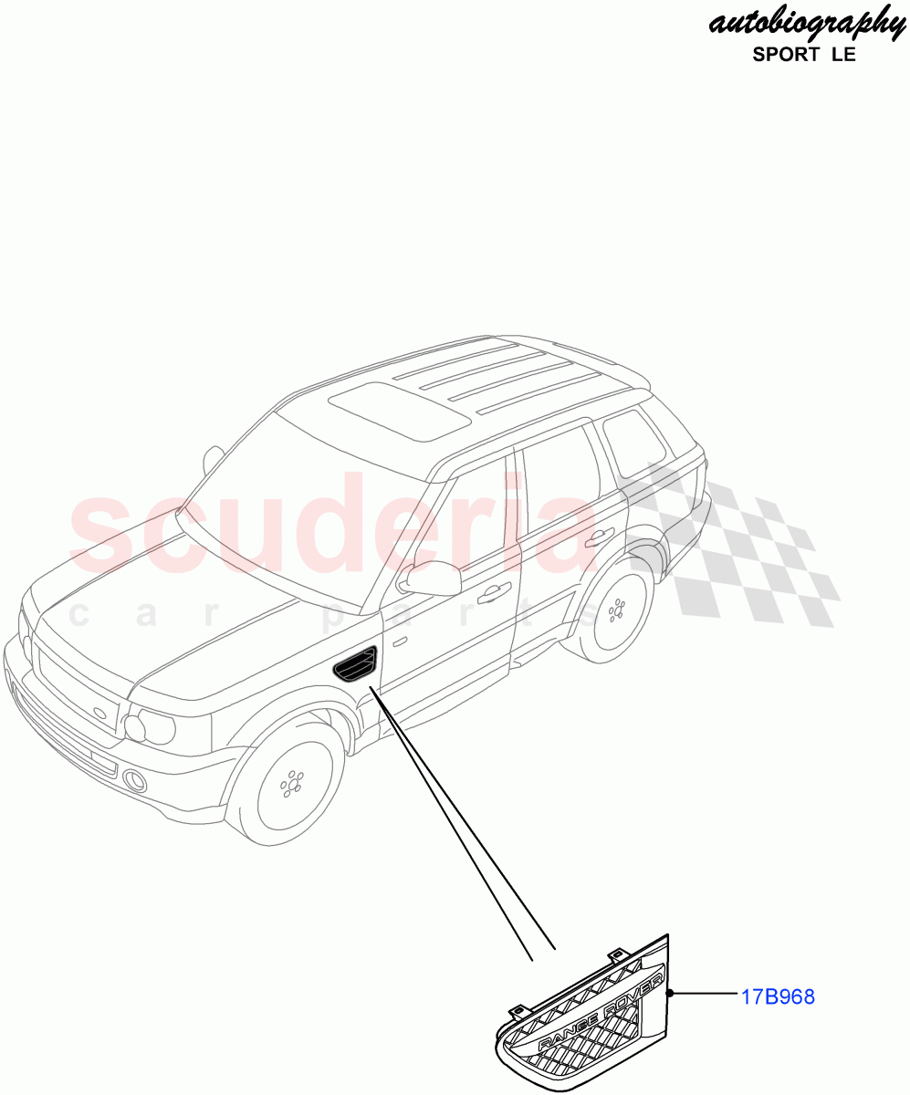 Dash Panel And Front Fenders(Autobiography Sport LE)((V)FROMCA000001) of Land Rover Land Rover Range Rover Sport (2010-2013) [5.0 OHC SGDI SC V8 Petrol]