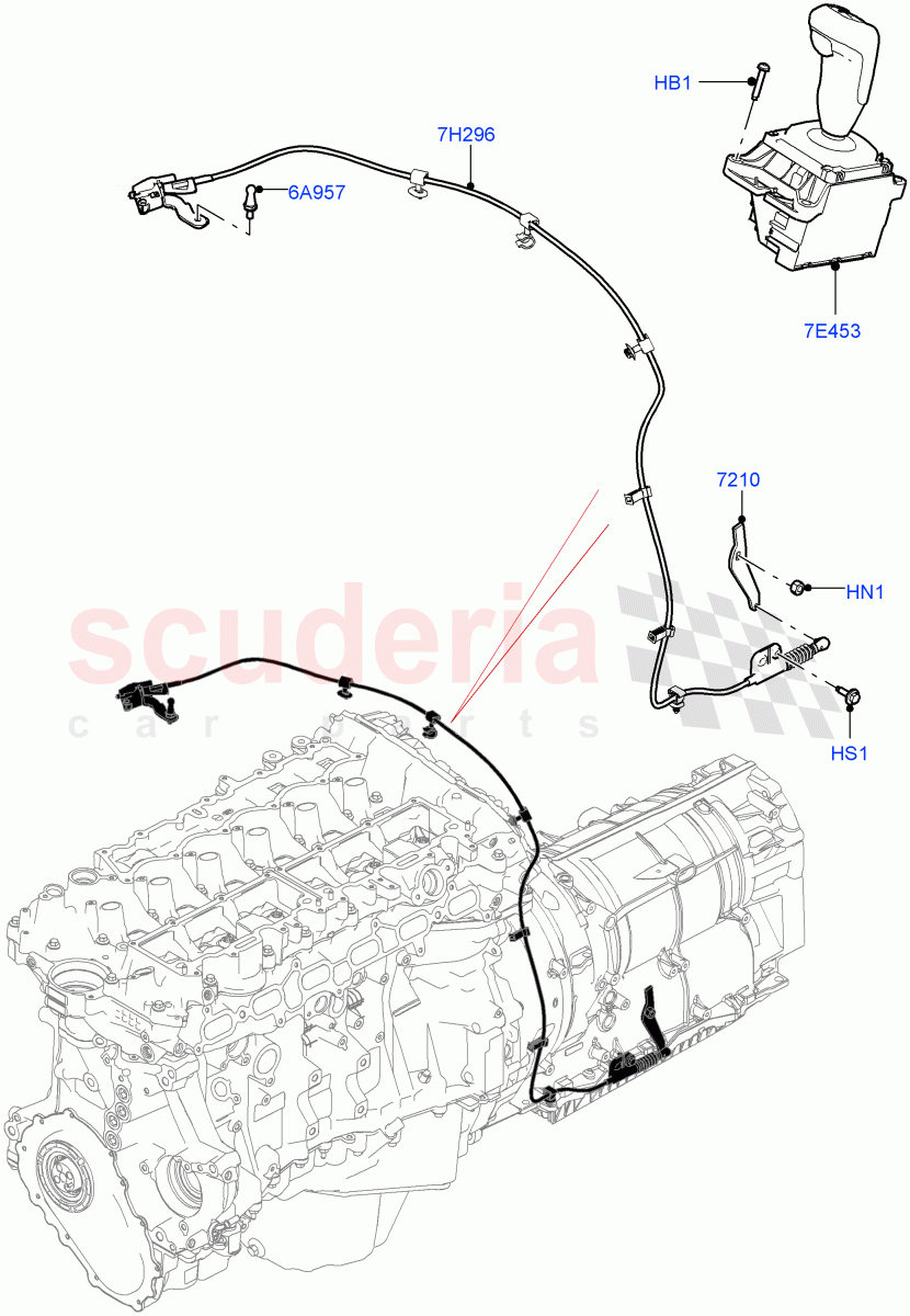 Gear Change-Automatic Transmission (3.0L AJ20P6 Petrol High, 8 Speed Auto Trans ZF 8HP76) ((V) FROMKA000001) of Land Rover Land Rover Range Rover Sport (2014+) [5.0 OHC SGDI SC V8 Petrol]
