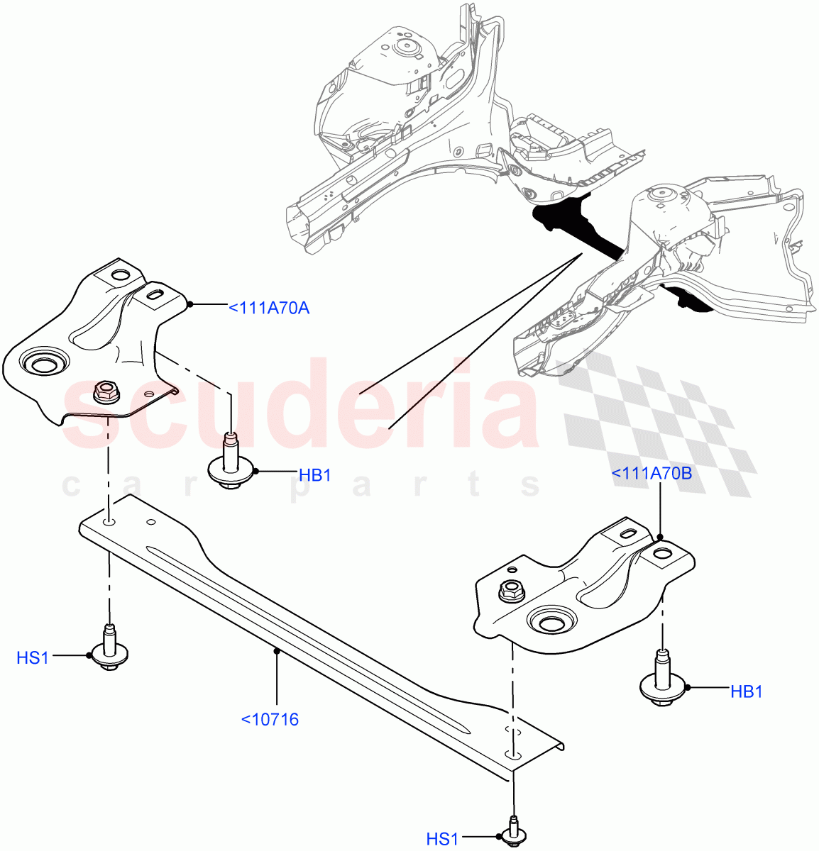 Front Panels, Aprons & Side Members(Crossmember)(Halewood (UK)) of Land Rover Land Rover Discovery Sport (2015+) [2.0 Turbo Diesel AJ21D4]