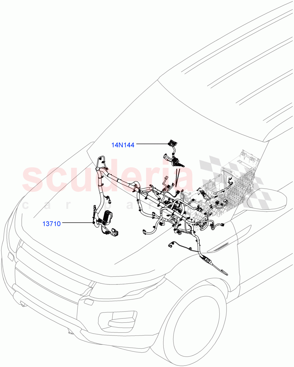 Electrical Wiring - Engine And Dash (Facia) (Changsu (China)) ((V) FROMEG000001) of Land Rover Land Rover Range Rover Evoque (2012-2018) [2.0 Turbo Petrol GTDI]