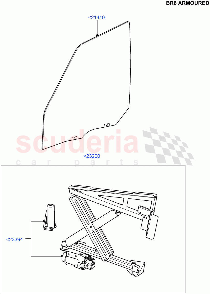 Front Door Glass & Window Controls(With B6 Level Armouring)((V)FROMAA000001) of Land Rover Land Rover Discovery 4 (2010-2016) [2.7 Diesel V6]