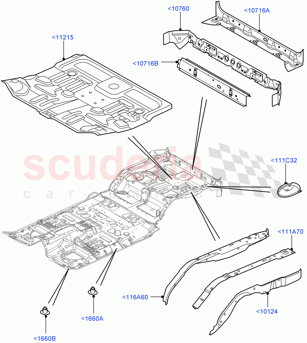 Floor Pan - Centre And Rear((V)FROMAA000001) of Land Rover Land Rover Discovery 4 (2010-2016) [2.7 Diesel V6]