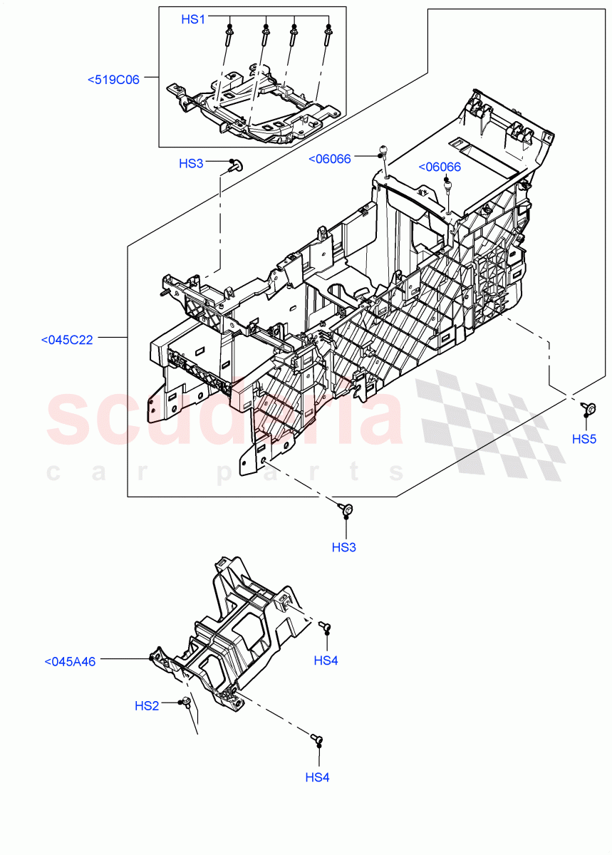 Console - Floor (Internal Components) (Changsu (China)) ((V) FROMEG000001) of Land Rover Land Rover Range Rover Evoque (2012-2018) [2.0 Turbo Petrol GTDI]