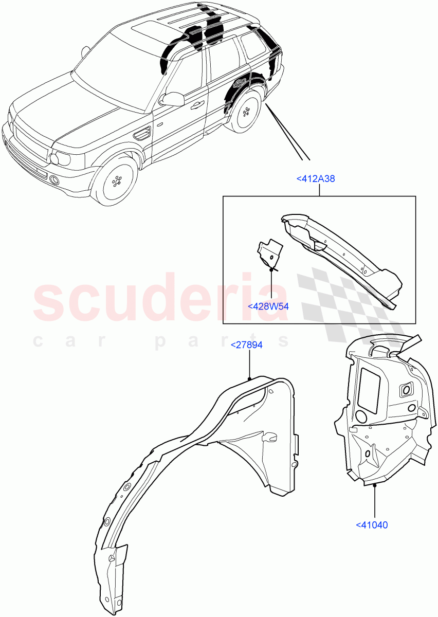 Side Panels - Outer((V)FROMAA000001) of Land Rover Land Rover Range Rover Sport (2010-2013) [5.0 OHC SGDI NA V8 Petrol]