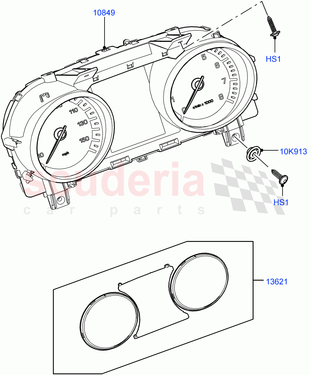 Instrument Cluster(Partial TFT/LCD Instrument Cluster)((V)TOHA999999) of Land Rover Land Rover Range Rover Sport (2014+) [2.0 Turbo Diesel]