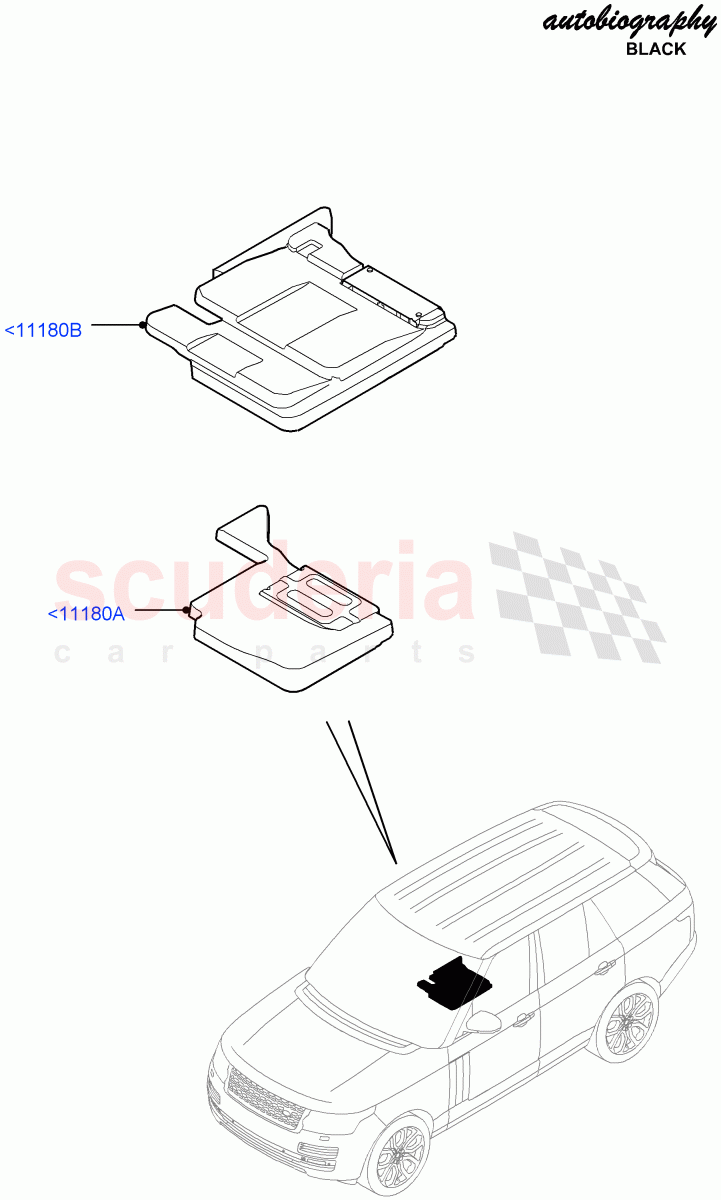 Insulators - Rear(Passenger Compartment)(Console Deployable Tables)((V)FROMEA000001,(V)TOGA999999) of Land Rover Land Rover Range Rover (2012-2021) [3.0 I6 Turbo Diesel AJ20D6]