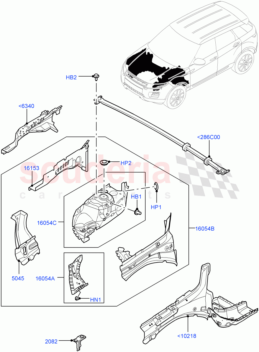 Front Panels, Aprons & Side Members(Aprons And Side Members)(Itatiaia (Brazil))((V)FROMGT000001) of Land Rover Land Rover Range Rover Evoque (2012-2018) [2.0 Turbo Diesel]