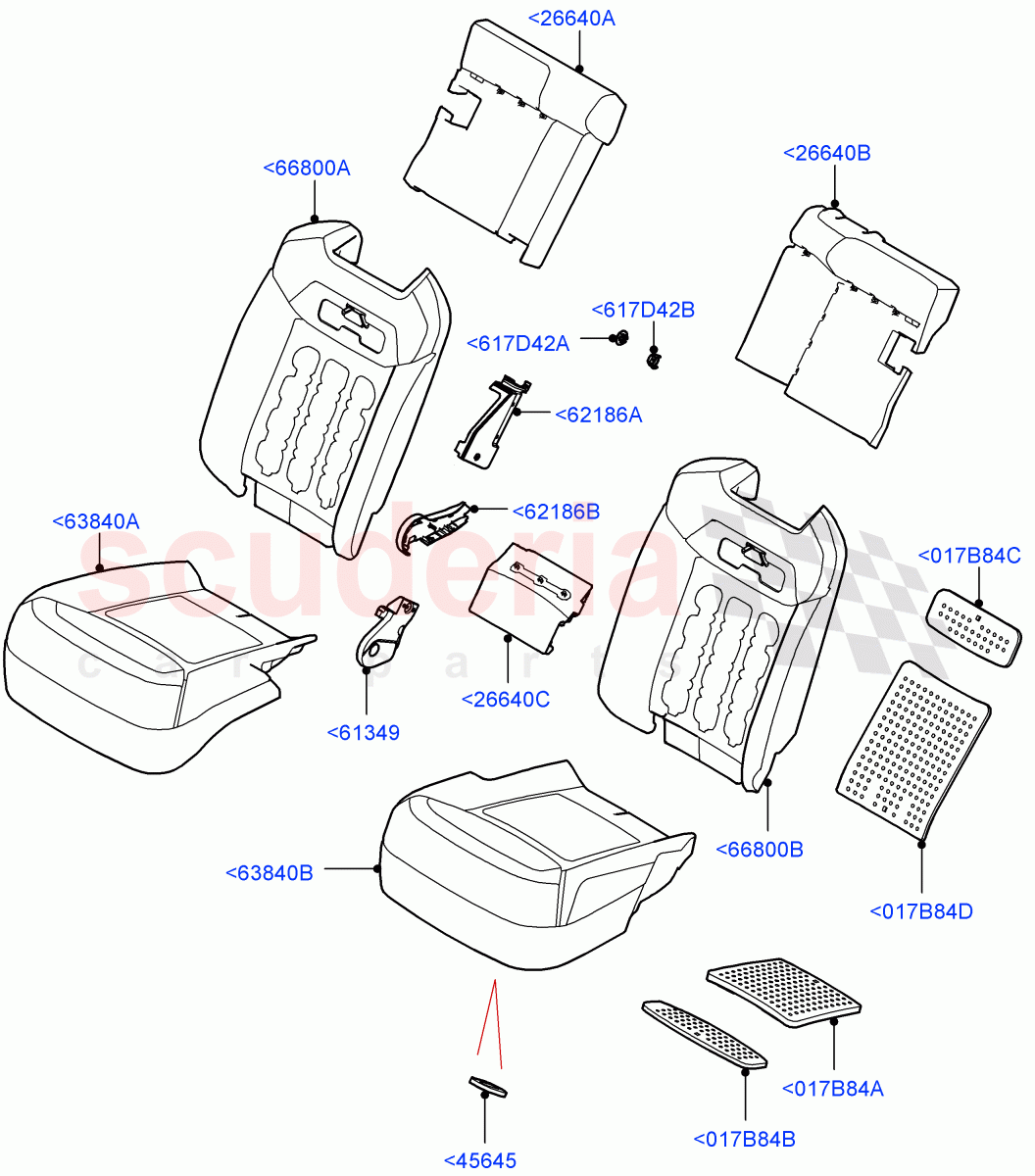 Rear Seat Pads/Valances & Heating(Pads/Valances)(40/20/40 Super Slouch Rear Seat) of Land Rover Land Rover Range Rover (2022+) [4.4 V8 Turbo Petrol NC10]