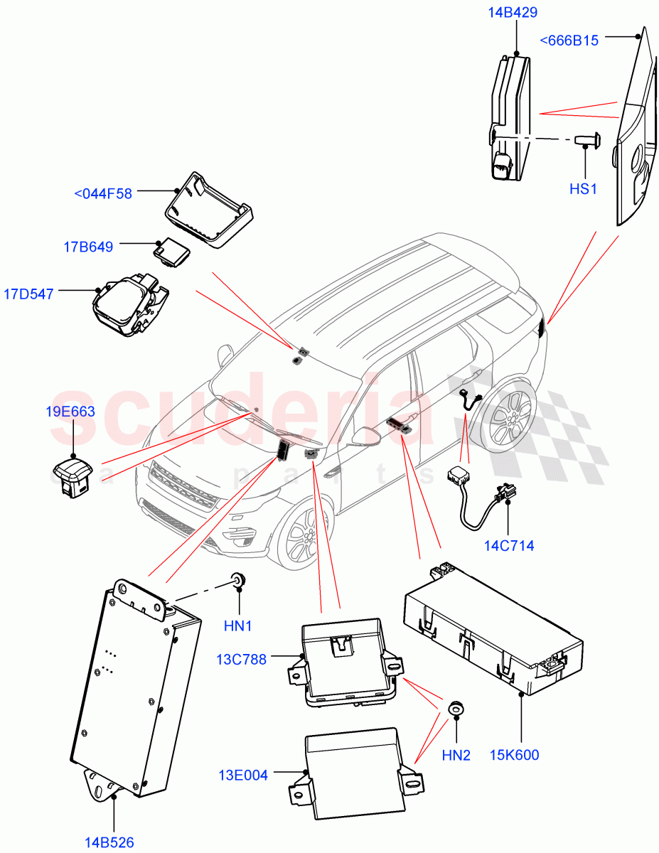 Vehicle Modules And Sensors(Itatiaia (Brazil))((V)FROMGT000001) of Land Rover Land Rover Discovery Sport (2015+) [2.2 Single Turbo Diesel]