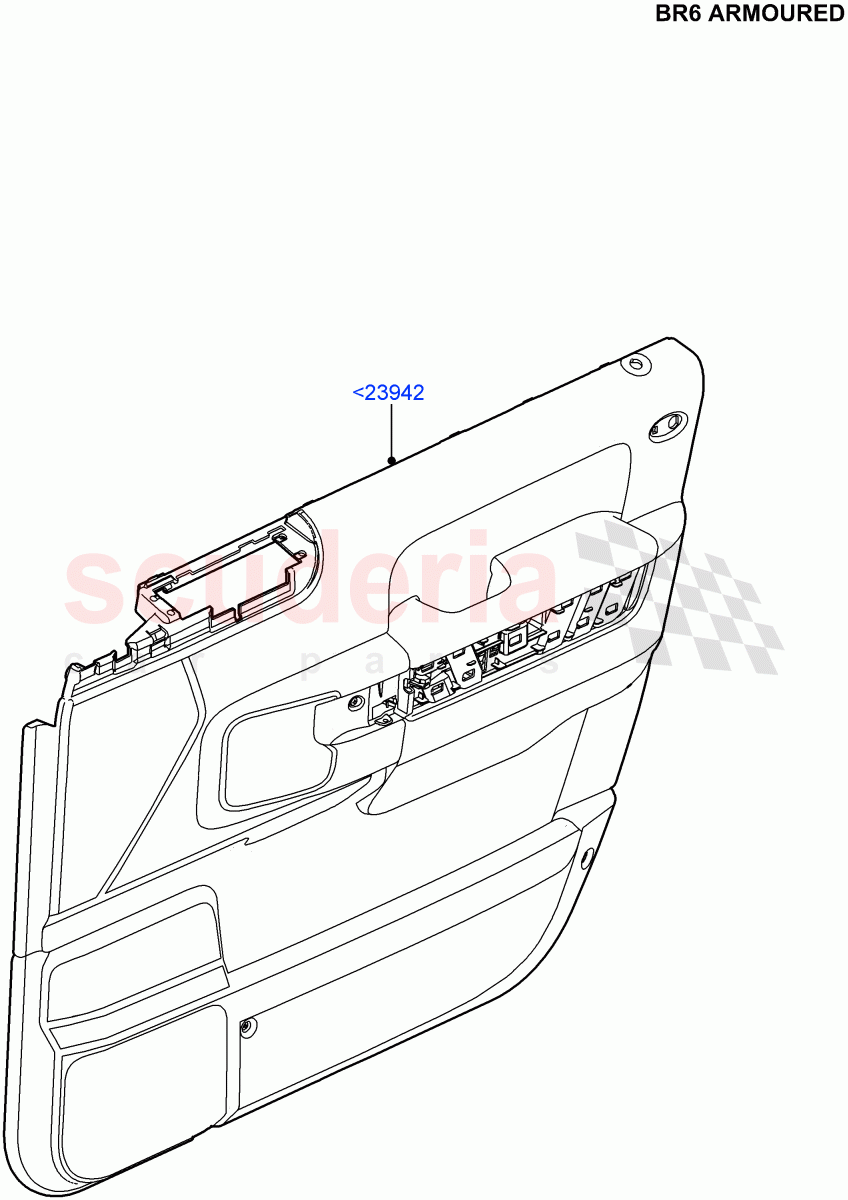 Front Door Trim Panels(With B6 Level Armouring)((V)FROMAA000001) of Land Rover Land Rover Range Rover (2010-2012) [4.4 DOHC Diesel V8 DITC]