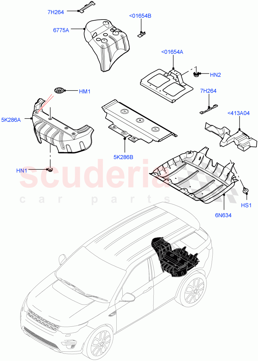 Splash And Heat Shields (Body, Rear Section) (Changsu (China)) ((V) FROMKG446857) of Land Rover Land Rover Discovery Sport (2015+) [2.0 Turbo Petrol AJ200P]
