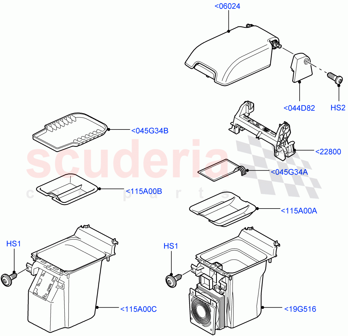 Console - Floor(For Stowage Boxes And Lids)((V)FROMAA000001) of Land Rover Land Rover Discovery 4 (2010-2016) [4.0 Petrol V6]