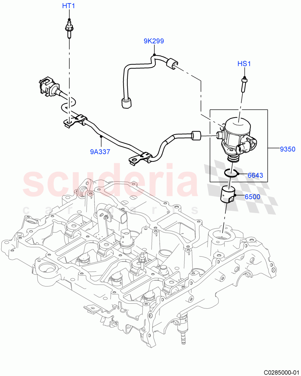 Fuel Injection Pump-Engine Mounted(2.0L I4 Mid DOHC AJ200 Petrol,Itatiaia (Brazil),2.0L I4 Mid AJ200 Petrol E100)((V)FROMJT000001) of Land Rover Land Rover Discovery Sport (2015+) [2.0 Turbo Petrol AJ200P]