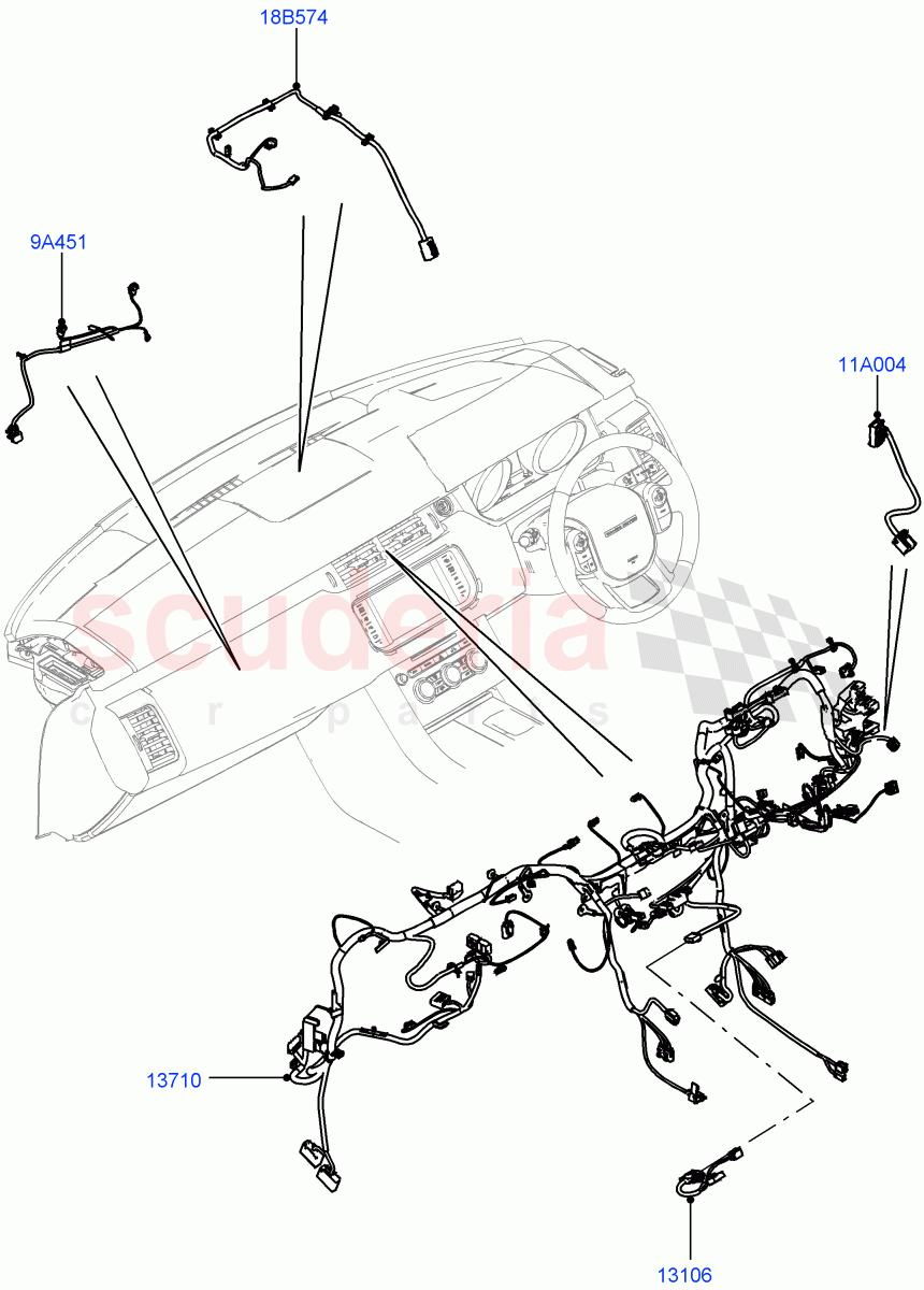 Electrical Wiring - Engine And Dash(Facia)((V)FROMGA000001,(V)TOHA999999) of Land Rover Land Rover Range Rover Sport (2014+) [2.0 Turbo Diesel]