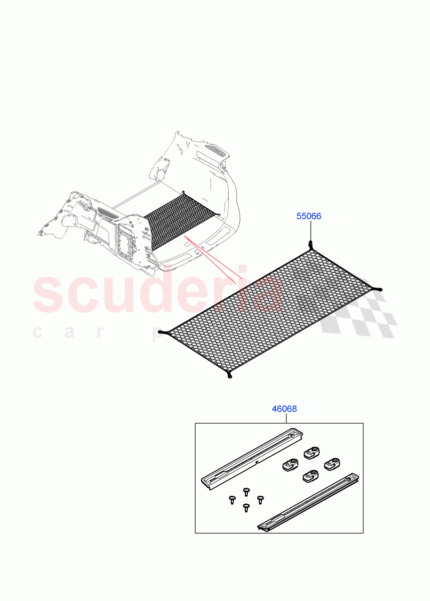 Load Retention Systems(Itatiaia (Brazil)) of Land Rover Land Rover Range Rover Evoque (2019+) [1.5 I3 Turbo Petrol AJ20P3]