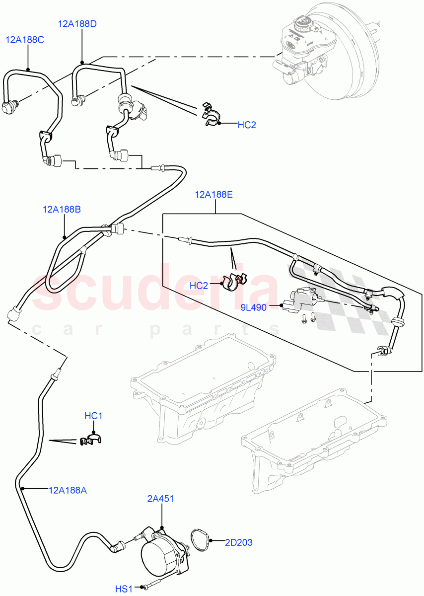 Vacuum Control And Air Injection(3.0L DOHC GDI SC V6 PETROL,RHD)((V)TOGA999999) of Land Rover Land Rover Range Rover Sport (2014+) [3.0 DOHC GDI SC V6 Petrol]