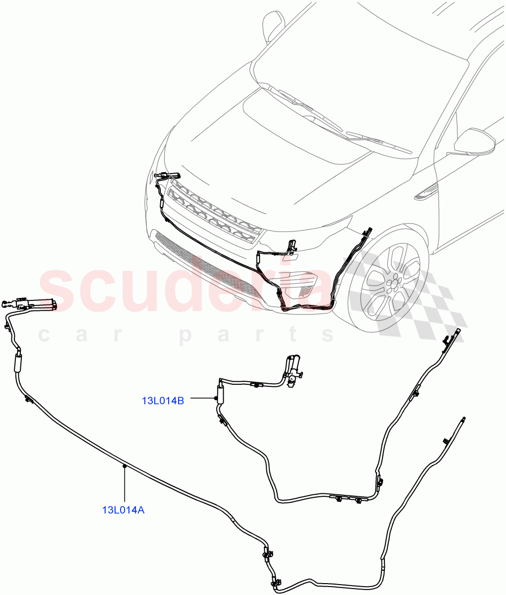 Headlamp Washer(Halewood (UK),With Headlamp Power Wash)((V)FROMLH000001) of Land Rover Land Rover Discovery Sport (2015+) [2.0 Turbo Diesel AJ21D4]