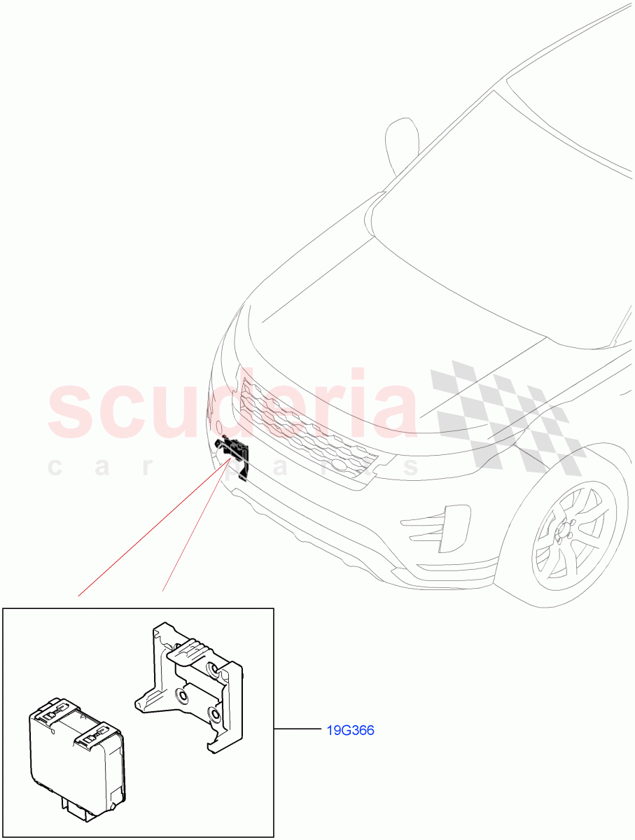 Speed Control (2.0L AJ21D4 Diesel Mid, Itatiaia (Brazil), Adaptive Cruise Control with Stg As, ACC + Stop/go + Cra, With Speed Control) of Land Rover Land Rover Range Rover Evoque (2019+) [2.0 Turbo Diesel AJ21D4]
