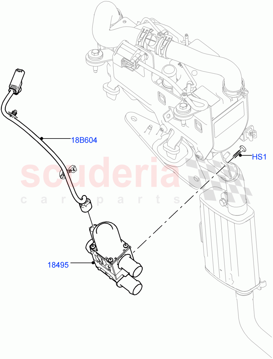 Auxiliary Fuel Fired Pre-Heater(Heater Water Control)(2.0L 16V TIVCT T/C 240PS Petrol,With Fuel Fired Heater,Less Park Heating)((V)FROMGA000001,(V)TOHA999999) of Land Rover Land Rover Range Rover Sport (2014+) [3.0 I6 Turbo Petrol AJ20P6]