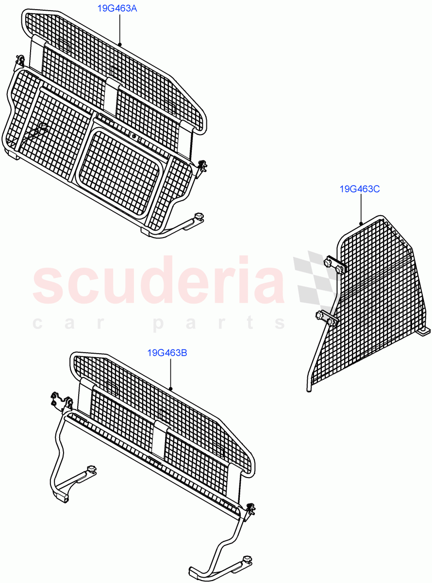 Cargo Barrier(Accessory)(Halewood (UK),Itatiaia (Brazil)) of Land Rover Land Rover Discovery Sport (2015+) [2.0 Turbo Petrol GTDI]