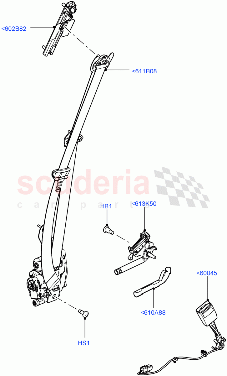 Front Seat Belts((V)FROMJA000001) of Land Rover Land Rover Range Rover (2012-2021) [4.4 DOHC Diesel V8 DITC]