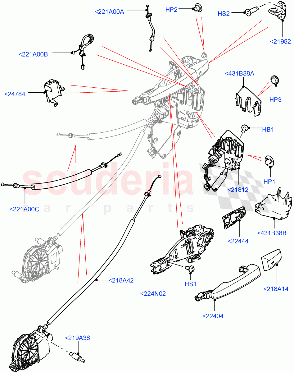Front Door Lock Controls ((V) FROMJA000001) of Land Rover Land Rover Range Rover (2012-2021) [5.0 OHC SGDI NA V8 Petrol]