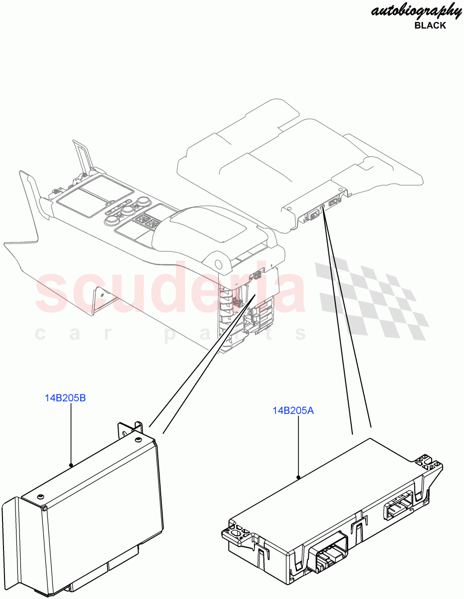 Vehicle Modules And Sensors(Rear Console)(Console Deployable Tables)((V)FROMEA000001) of Land Rover Land Rover Range Rover (2012-2021) [3.0 Diesel 24V DOHC TC]