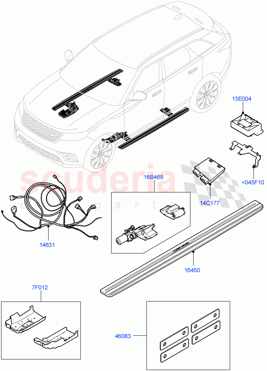 Side Steps And Tubes of Land Rover Land Rover Range Rover Velar (2017+) [3.0 I6 Turbo Diesel AJ20D6]