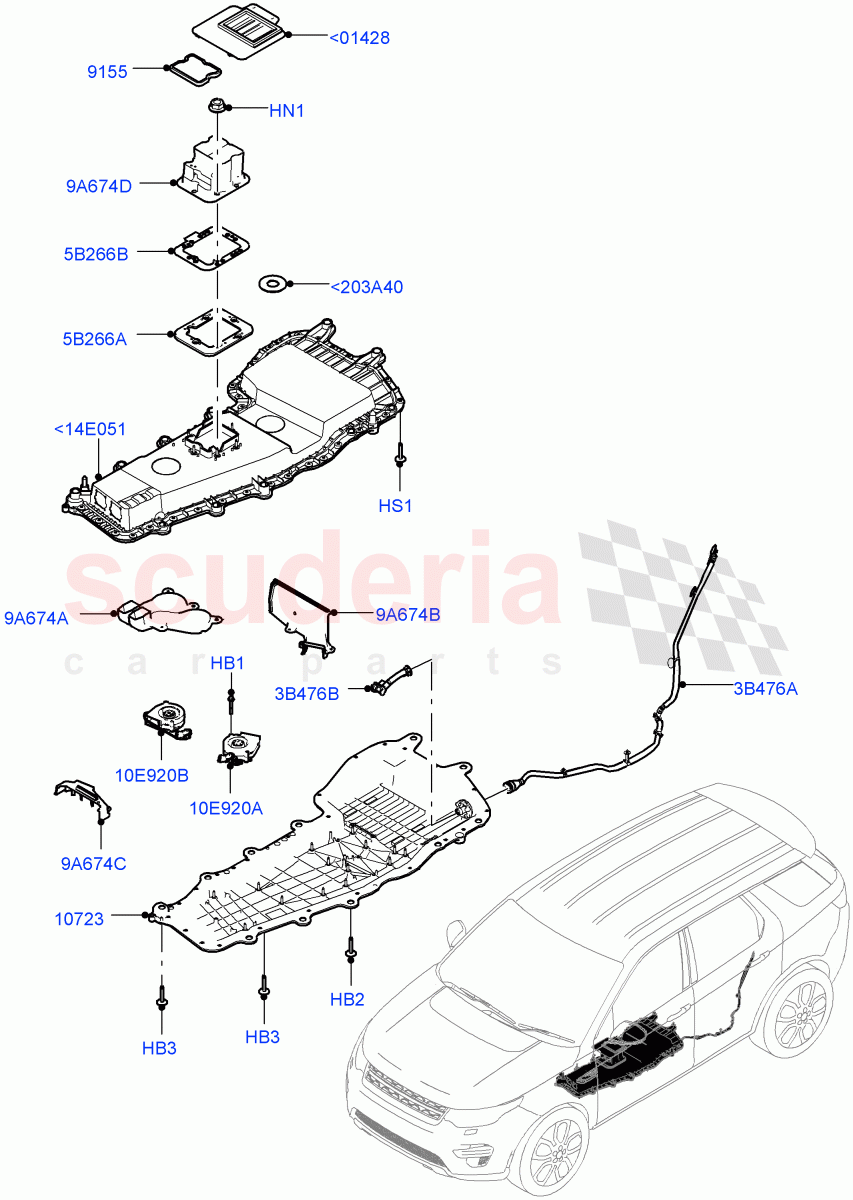 Hybrid Electrical Modules (MHEV Battery Housing, Cooling Ducts and Fans) (Changsu (China), Electric Engine Battery-MHEV) ((V) FROMKG446857) of Land Rover Land Rover Discovery Sport (2015+) [2.0 Turbo Diesel AJ21D4]