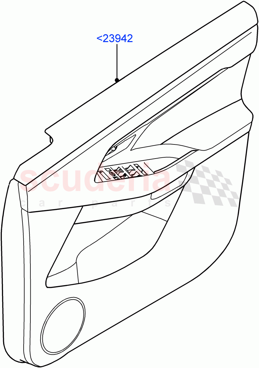 Front Door Trim Panels (Changsu (China)) of Land Rover Land Rover Range Rover Evoque (2019+) [2.0 Turbo Diesel AJ21D4]